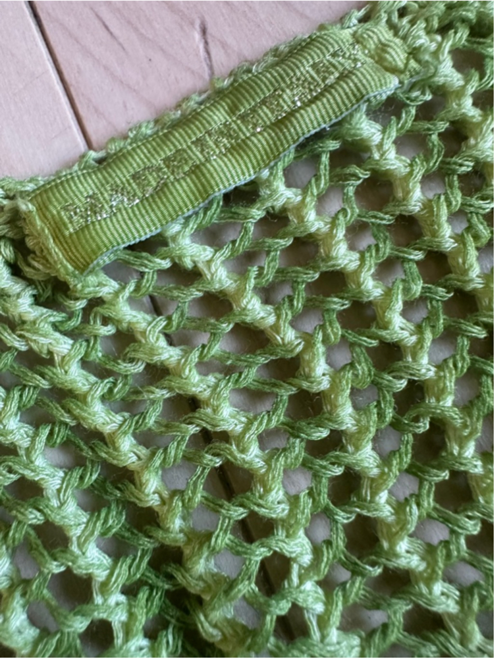 Vintage Italian Lime Green Open Knit Tank Top Mesh Sleeveless Y2K M - Picture 3 of 8